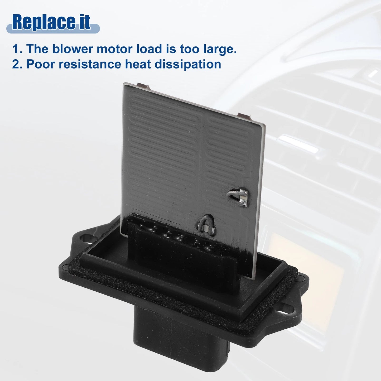 HVAC Blower Motor Resistor Replacement for Dodge Grand Caravan Black