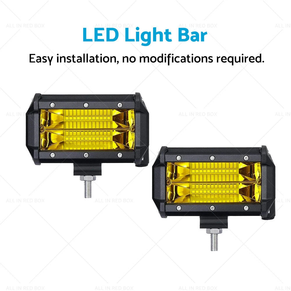 5" Flood LED Light Bar Offroad Fog Lamp for Car