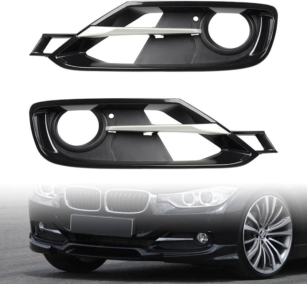 Front Bumper Fog Light Bezel Grille Cover Trim for BMW F30 320i 328i 335i (2012-2015)
