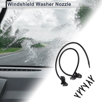 6 x Windshield Washer Nozzles & Hose Connectors for Ford (2015-2023)
