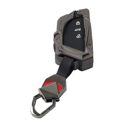 3 Button Key Shell Cover Fob Black for VW Polo, ID.3, Atlas, Seat Leon (2020-2023)