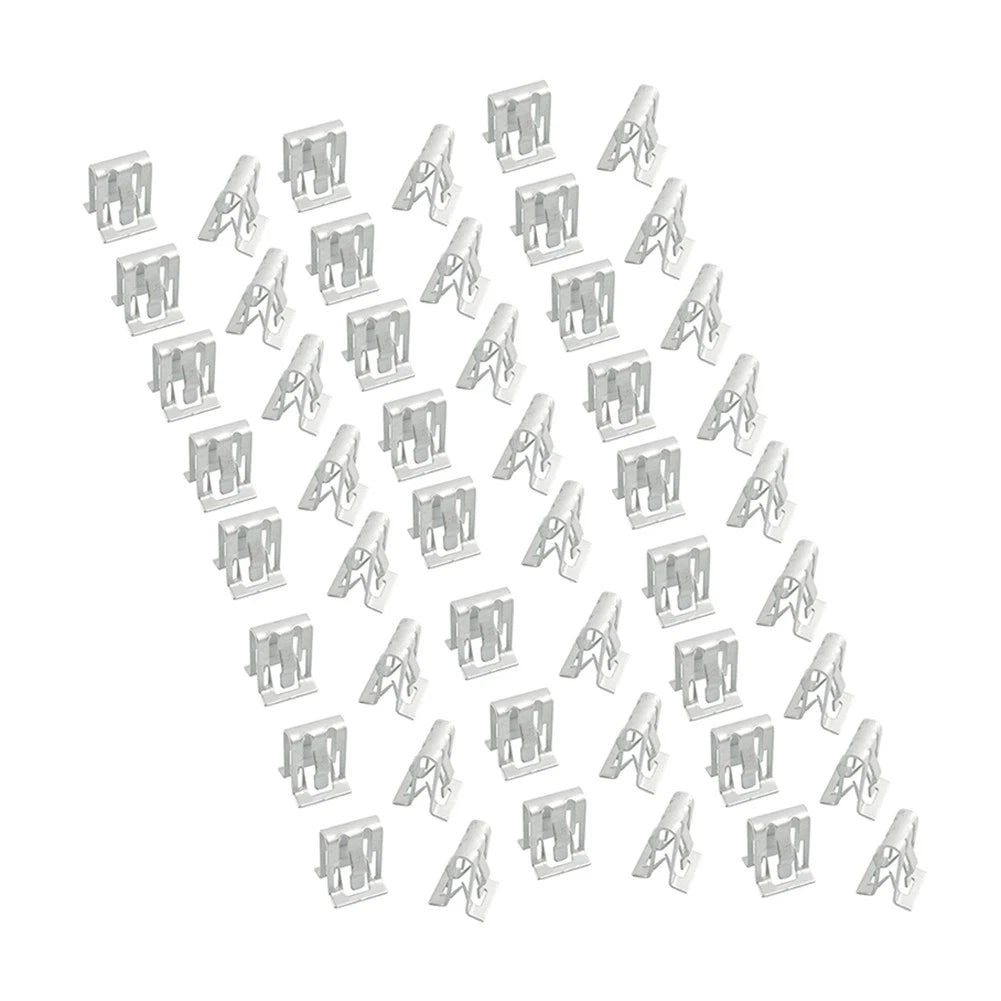 50pcs Gray Dashboard Retainer Clips for Instrument Panel - Universal Fit
