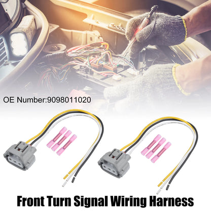 Front Turn Signal Wiring Harness Connector Plug 1 Set for Toyota