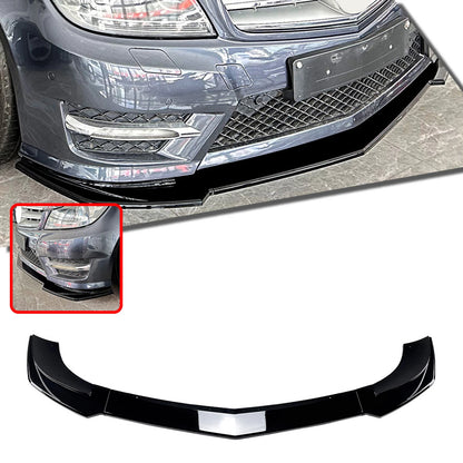 Front Spoiler Lip Splitter for Benz W204 S204 AMG Line (2011-2014) Black
