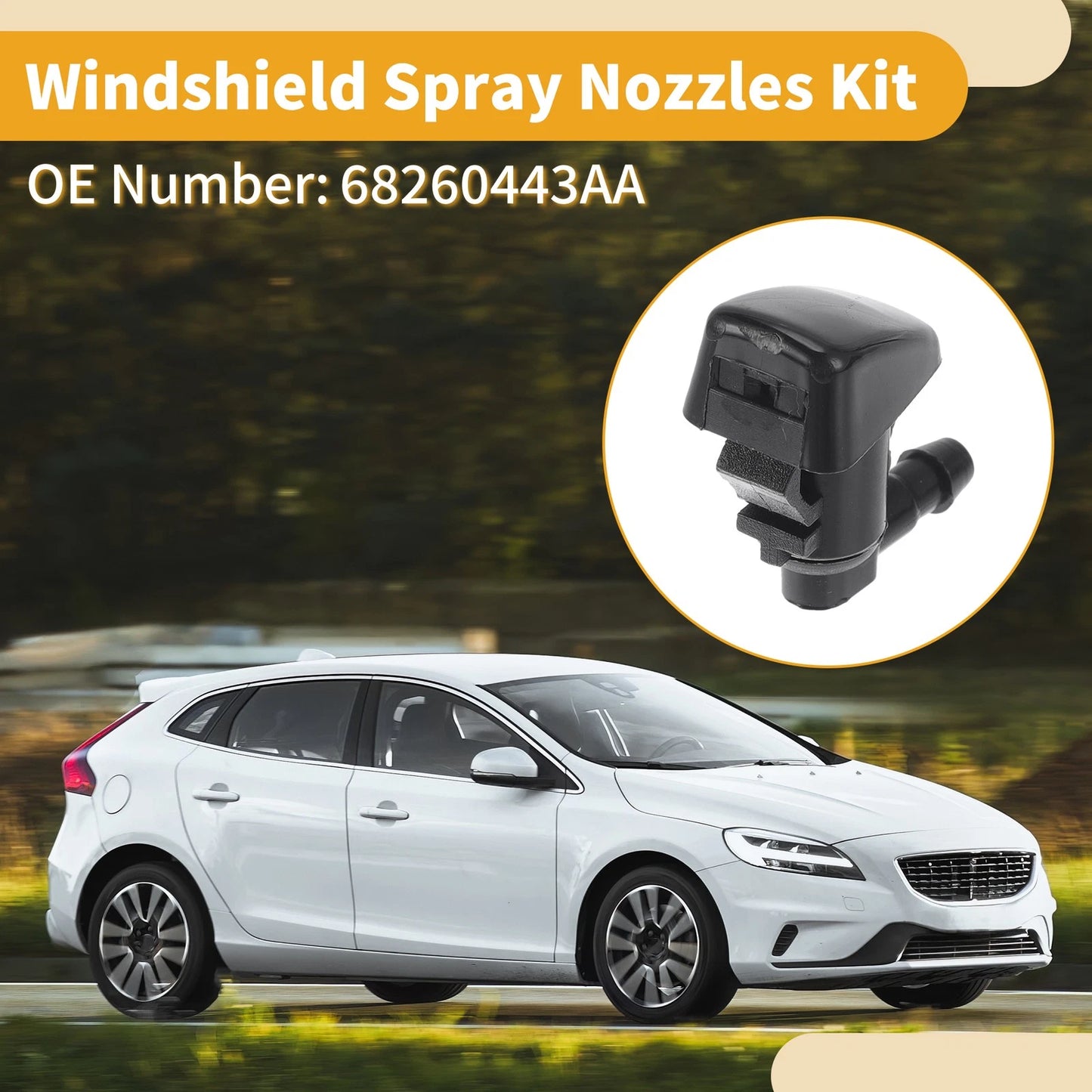 Windshield Washer Nozzle Kit for Jeep Grand Cherokee (2011-2017)