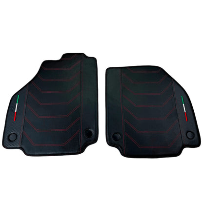 AutoWin Leather Floor Mats for Ferrari 488 GTB 2015-2022 with Carbon Fiber