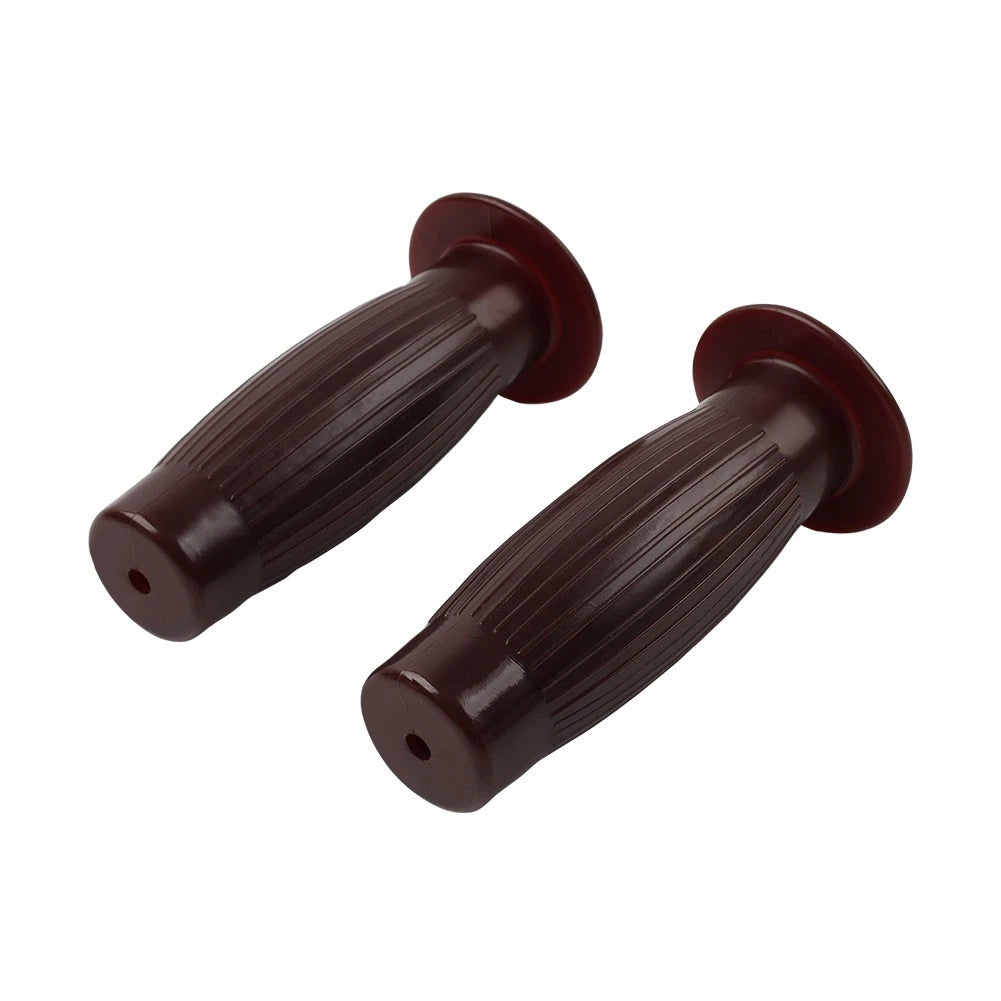 Universal 7/8" Easy-Hold Hand Grips for Vintage Motorcycle Handlebars Brown