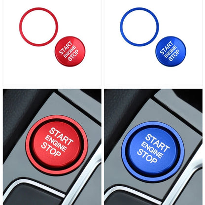 Blue Aluminum Interior Trim Engine Start Push Button Cover Fit For Passat B8