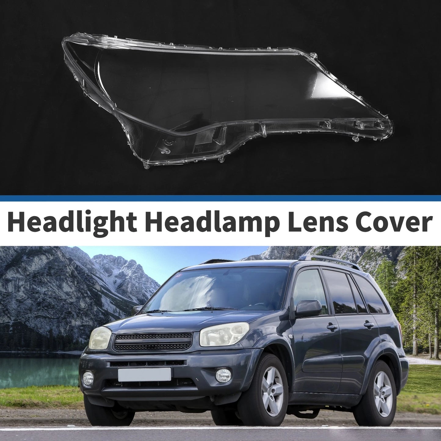 Car Front Right Headlight Lens Cover for Toyota RAV4 (2013-2015)