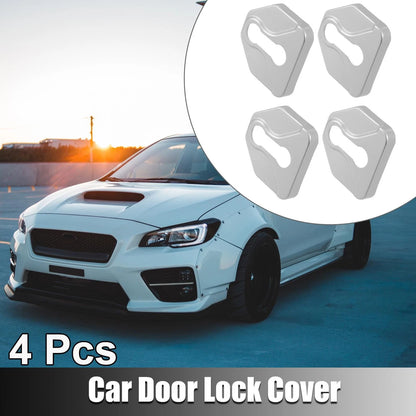 4 x Door Lock Latch Covers Stainless Steel for Subaru