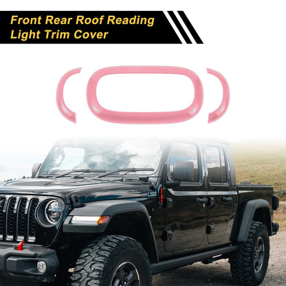 Front Rear Roof Reading Light Trim Covers for Jeep Wrangler JK (2007-2018)