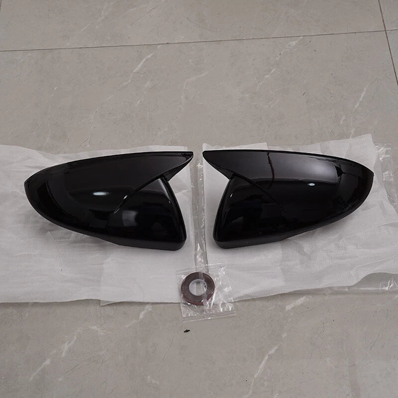 Gloss Black Horn Style Side Mirror Cover for KIA K5 Optima (2016-2020)