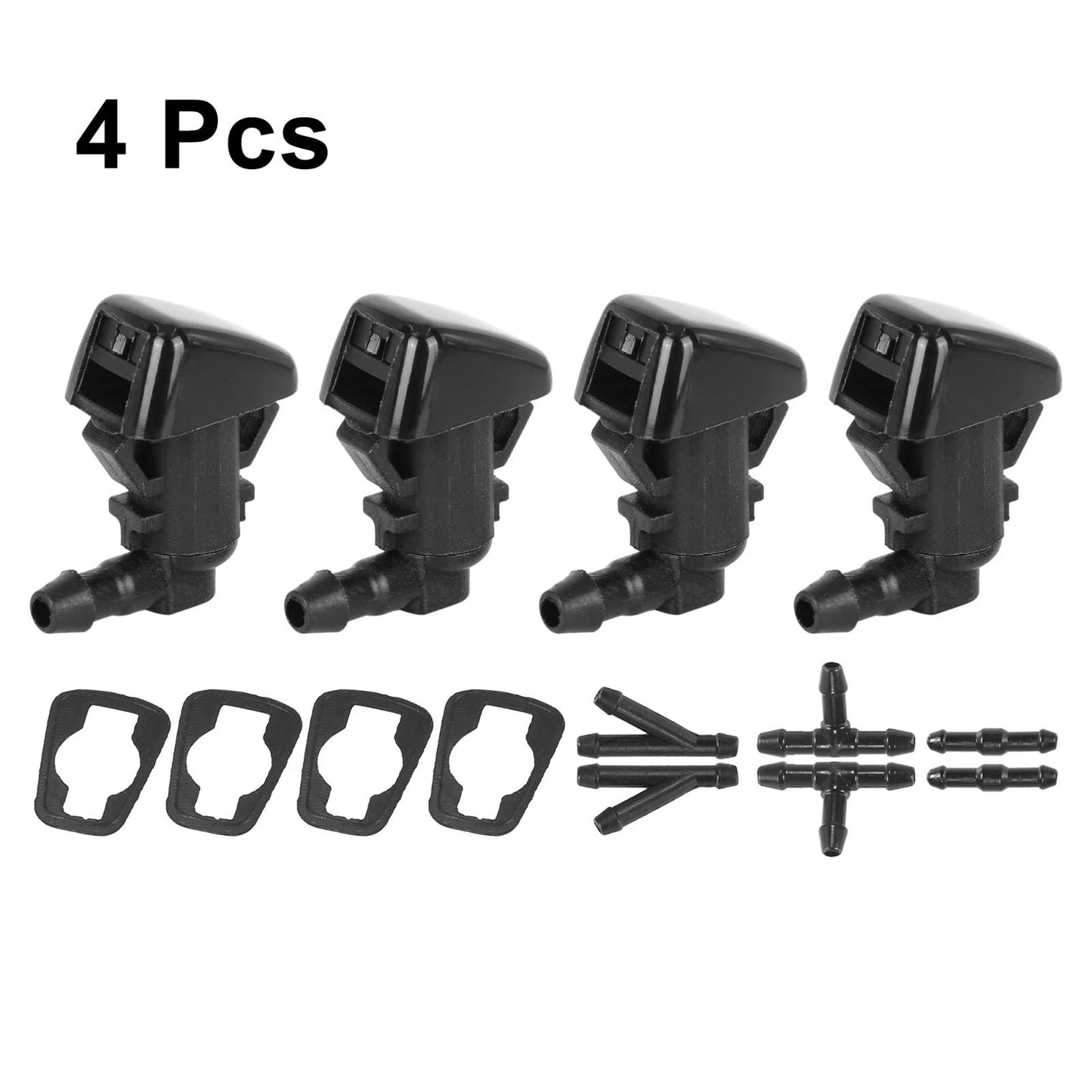 4 x Front Windshield Washer Nozzles for Ford Edge, Focus (2007-2019)