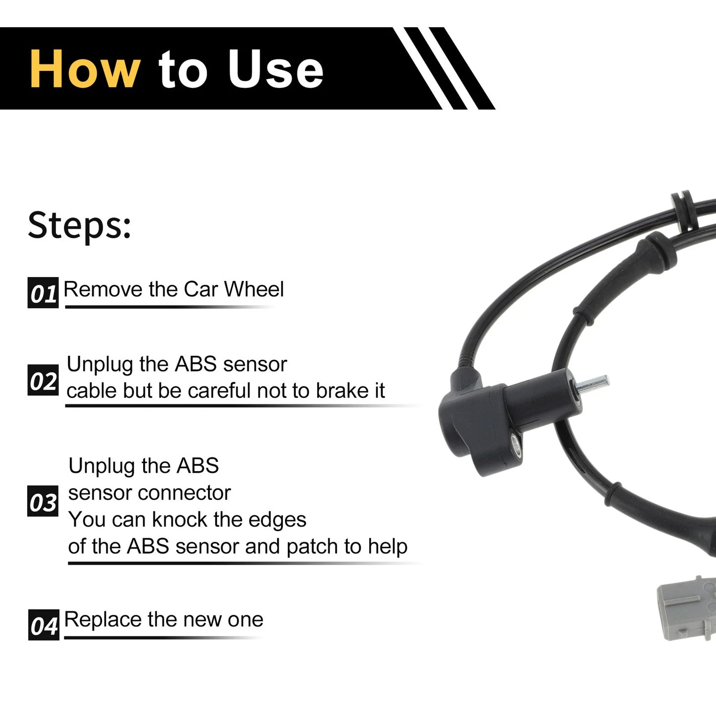 ABS Wheel Speed Sensor for Peugeot 307 (1997-2005)