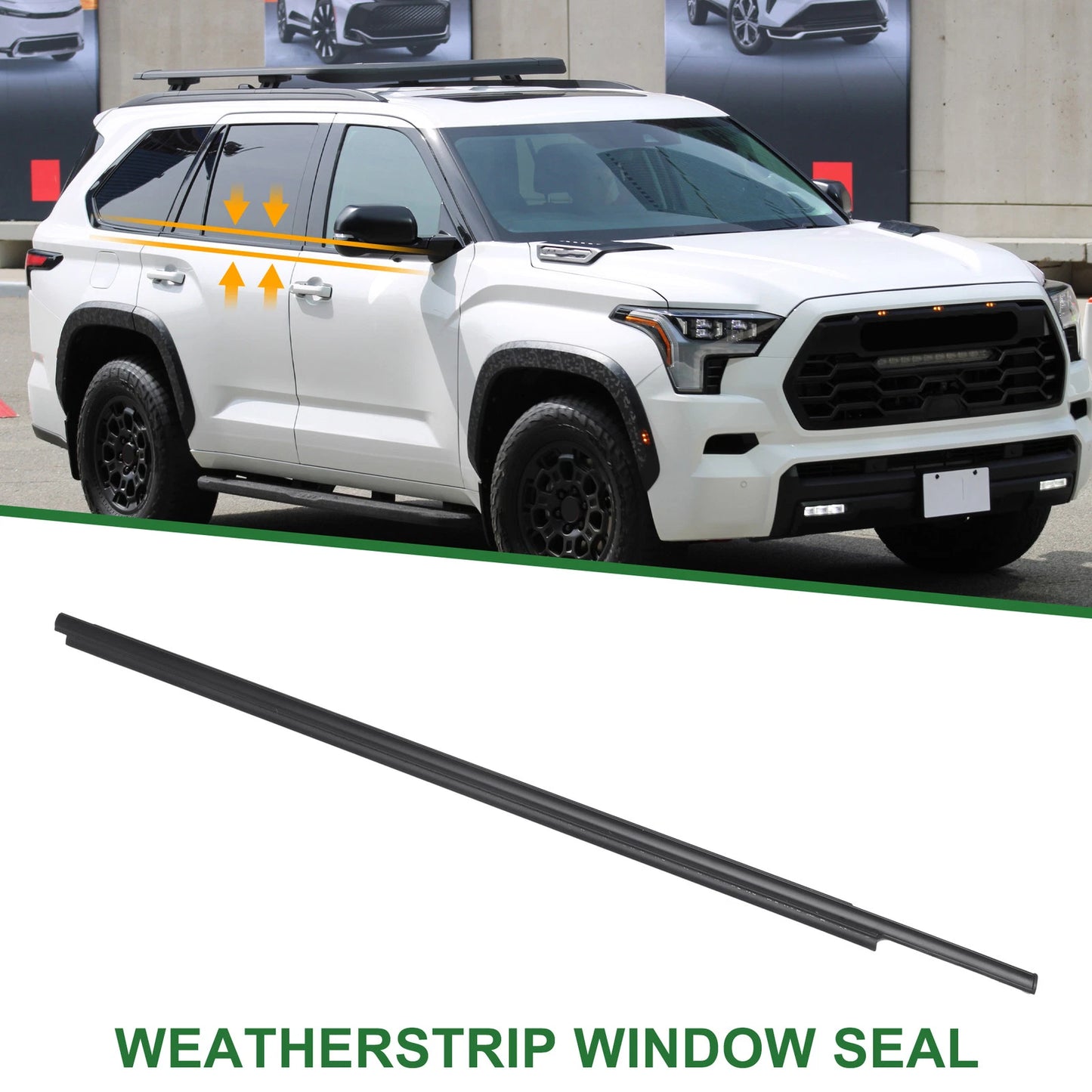 Front Right Weatherstrip Window Seal for Toyota Sequoia (2008-2022)