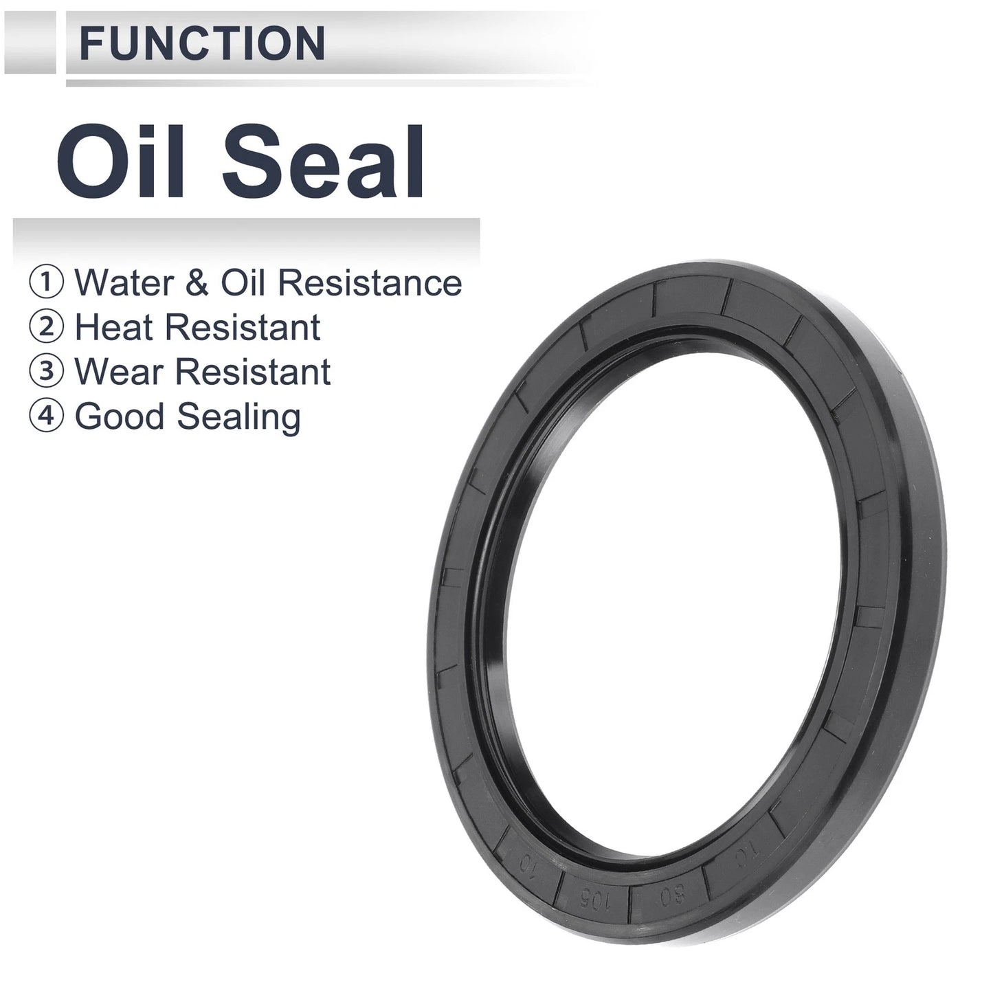 Oil Seal / 80x105x10mm / Rotary Shaft Seal Nitrile Rubber 5 for Make Model