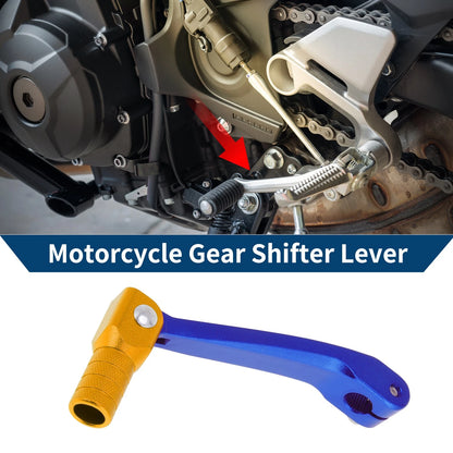 Folding Shifter Lever for Honda CRF150F (2003-2017) Blue Gold Tone