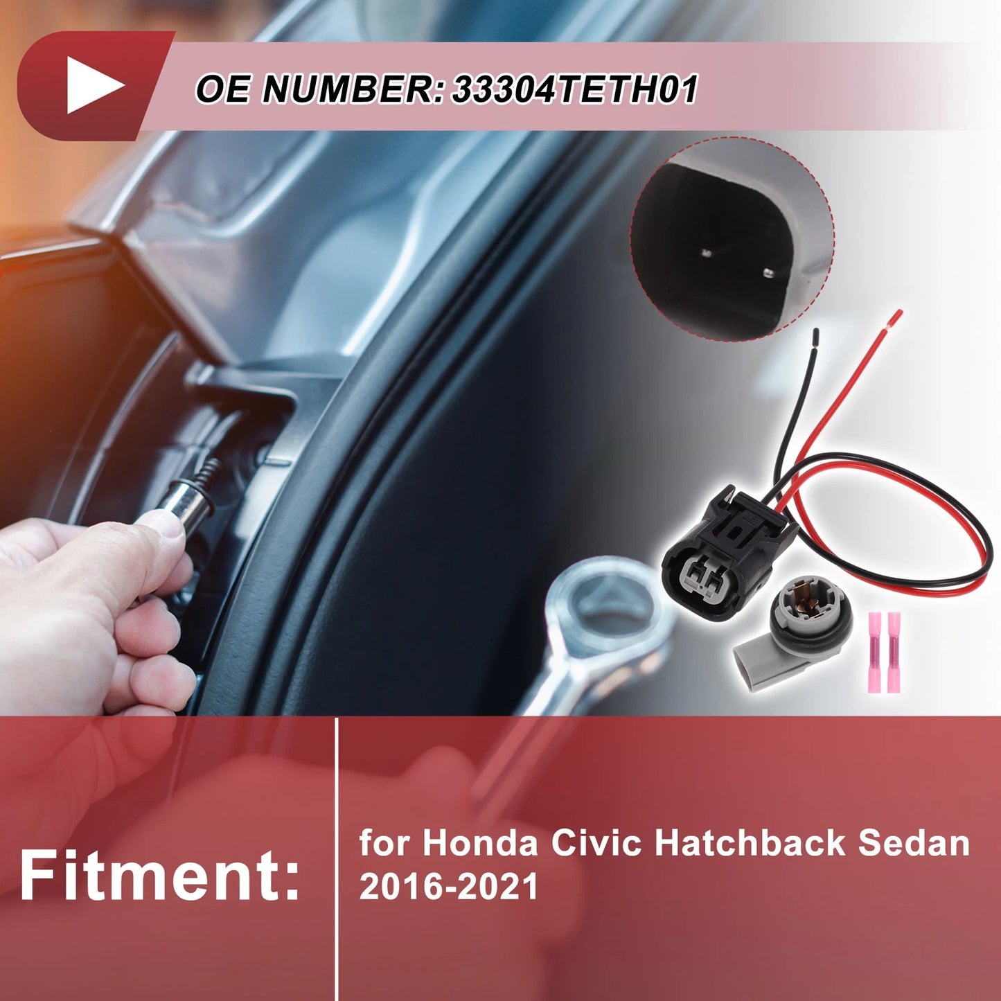 Side Marker Light Socket Wiring for Honda Civic Hatchback Sedan (2006-2011)