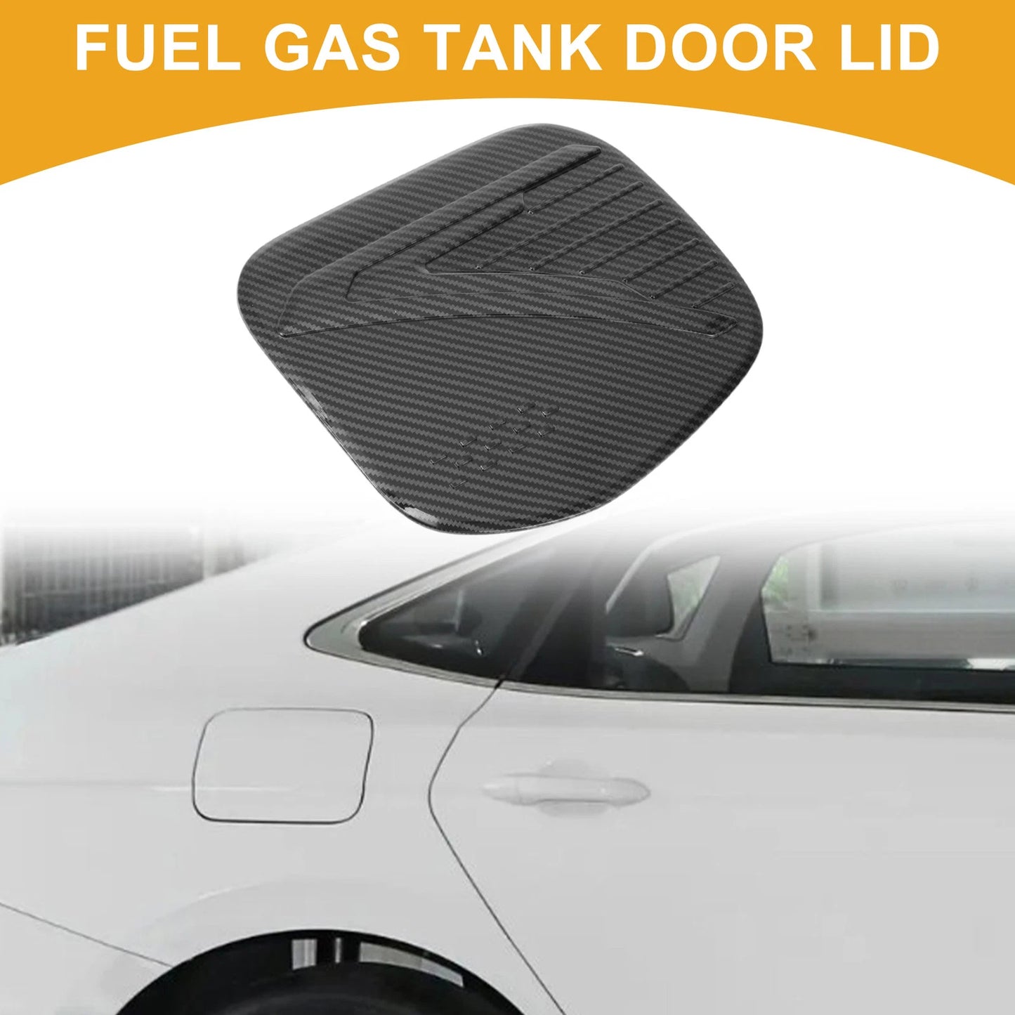 Fuel Tank Door Cap for Toyota Prius (2024-2025) Carbon Fiber Black