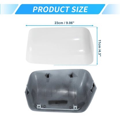 White Top Half Door Mirror Cap Covers for Ford F250 F350 Super Duty (2008-16)