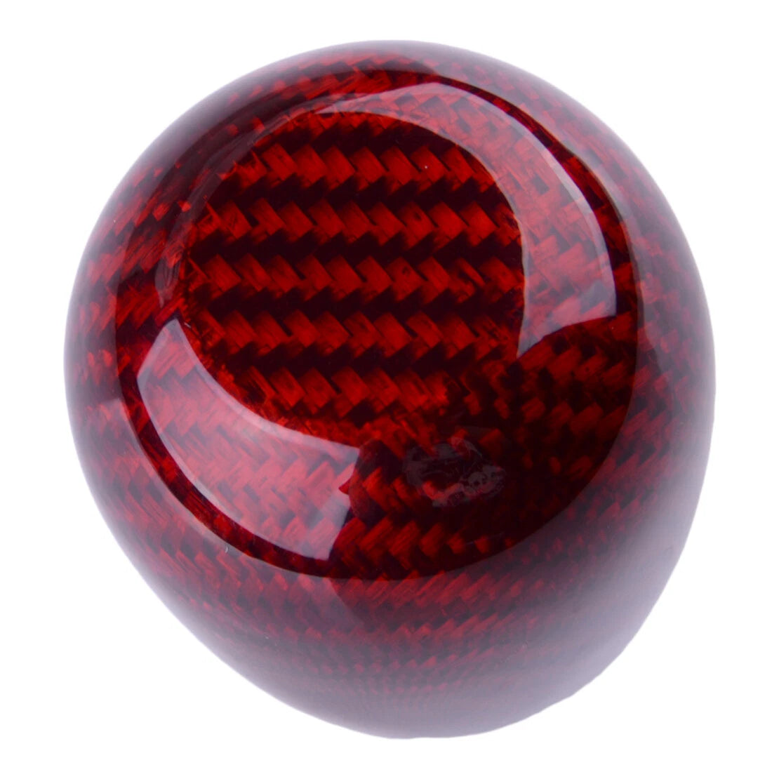 Red Real Carbon Fiber Gear Shift Knob with 3 Adapters for Universal Cars