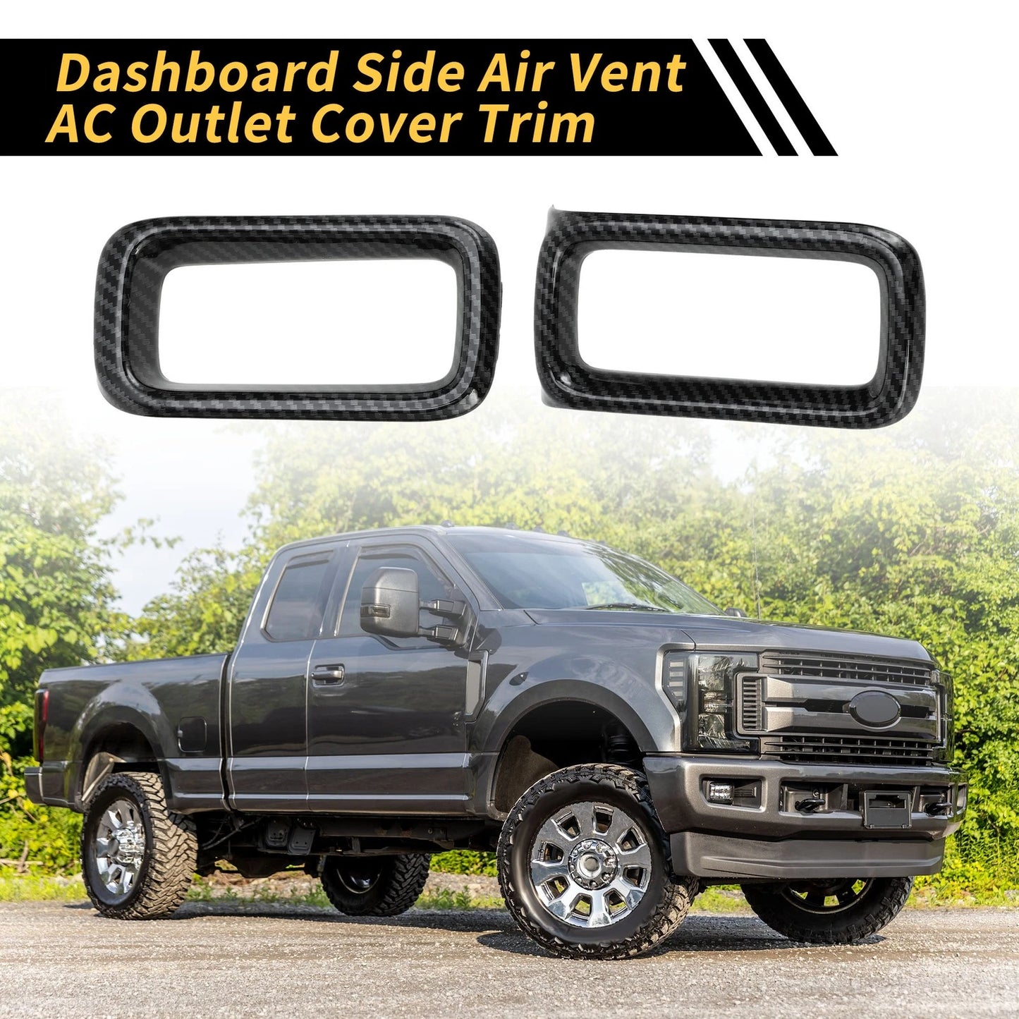 Carbon Fiber Air Vent AC Outlet Cover Trim for Ford Maverick (2022-2024)