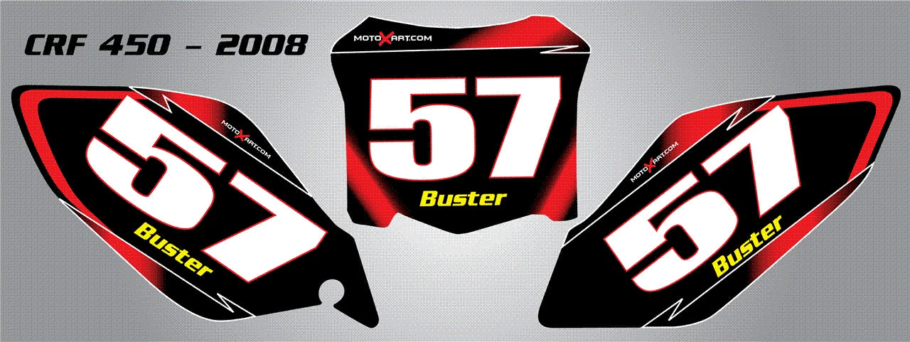 Custom Number Plates for Honda CRF450R (2008)