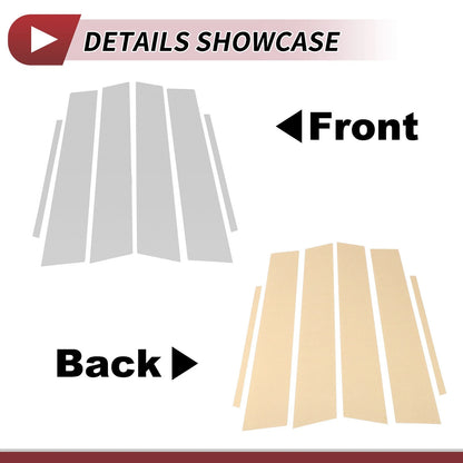 6 Pcs Door Pillar Window Trim for Lexus ES (2019-2022) Silver Tone