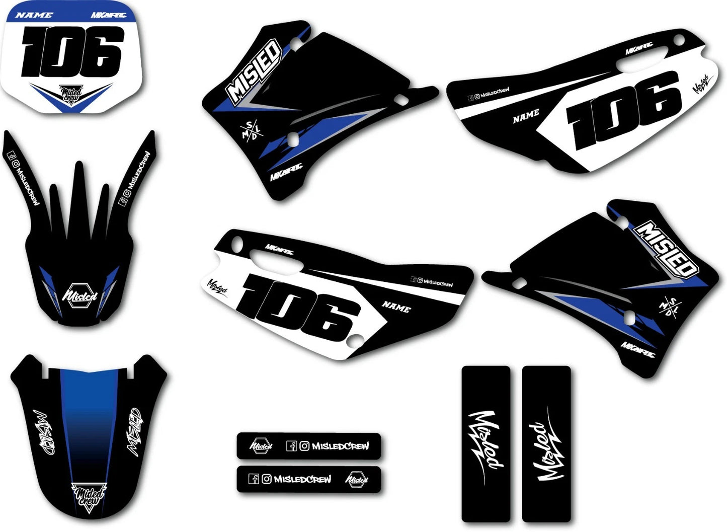 Custom Sticker Kit for Yamaha TTR 125 (2000-2005) - CLUB Style Decals