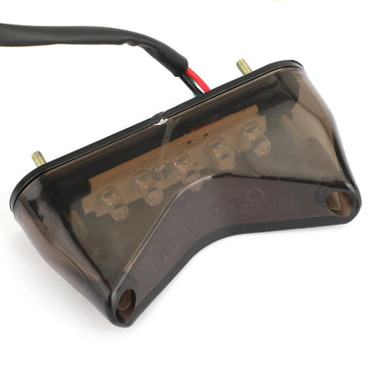 Tail Light for Universal Motorcycle - Running Brake License Plate Light Smoke