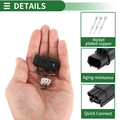 3 Pin Ignition Coil Connector Plug Male Wire Terminal for Acura