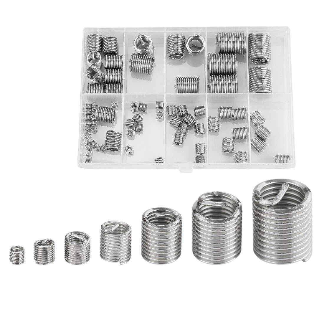 60 x Helicoil Stainless Steel Thread Repair Inserts for Various Sizes - New