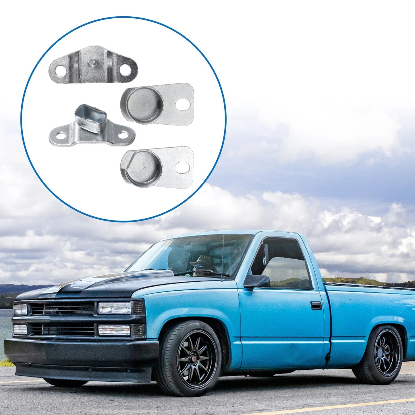 2x Tailgate Hinge Kit for GMC C1500 Pickup (1988-1999)