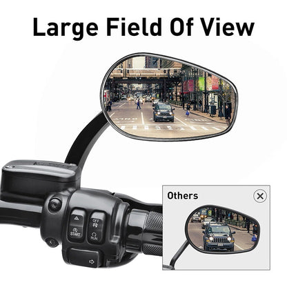 Black Rear View Mirrors for Harley Touring Electra Glide Sportster 883 1200