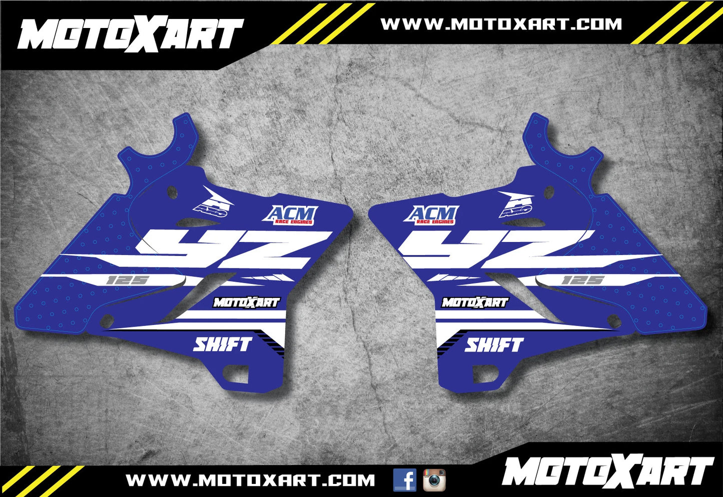 Reflex Radiator Stickers for Yamaha YZ 125 UFO Restyle Plastics