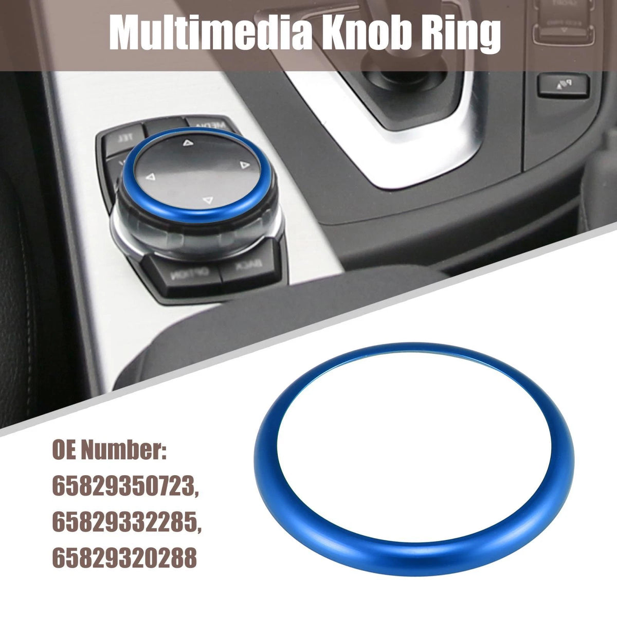 Aluminum Alloy Multimedia Knob Ring for BMW 1 2 3 5 6 7 Series X3