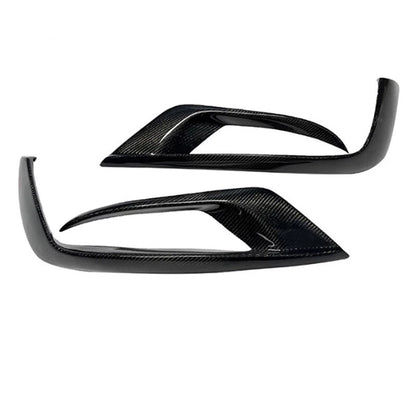 Carbon Fiber Front Bumper Fins Air Vent Covers For Benz W222 S63 S65 2014-17