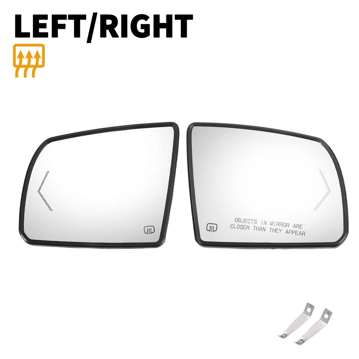 Left Right White Mirror Glass w/ Back Heated for Toyota Model