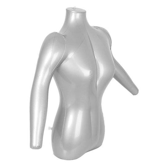 1x Inflatable Woman Half Body Arm Mannequin for Shirt Tee Display