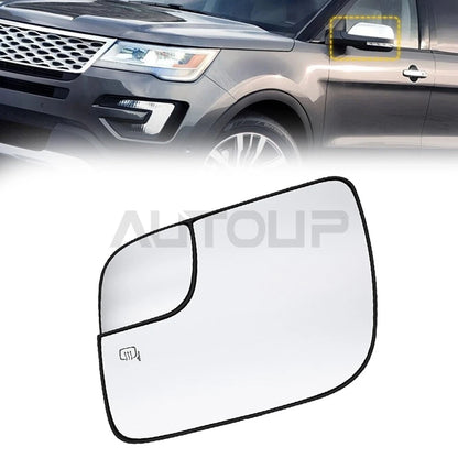 Left Driver Side Heated Mirror Glass for Ford Explorer (2011–2019)