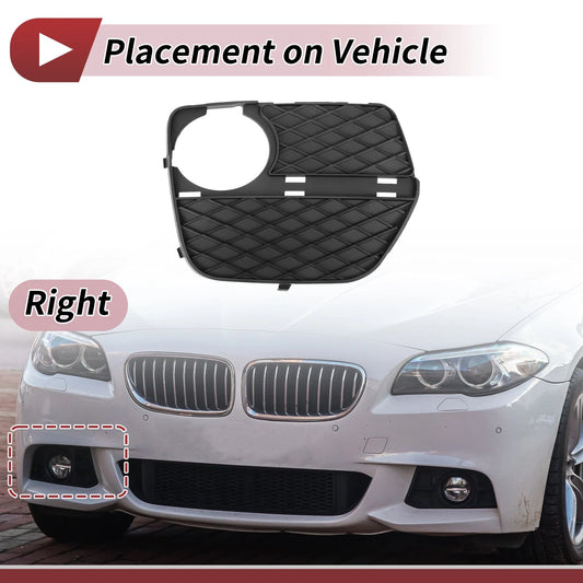 1 x Car Front Right Fog Light Grill for BMW X6 (2012-2014) Black