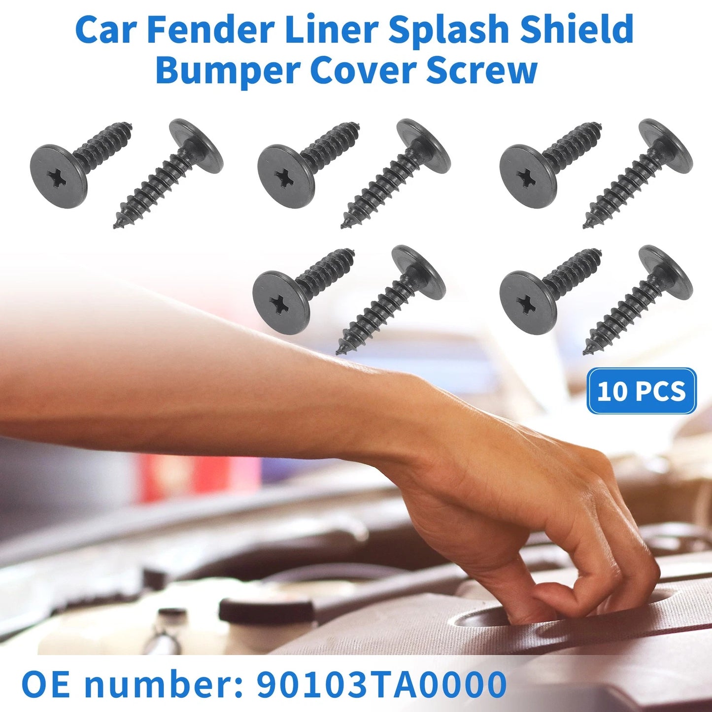 10 x Car Fender Liner Splash Shield Bumper Cover Screws for Honda Accord