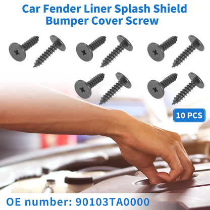 10 x Car Fender Liner Splash Shield Bumper Cover Screws for Honda Accord