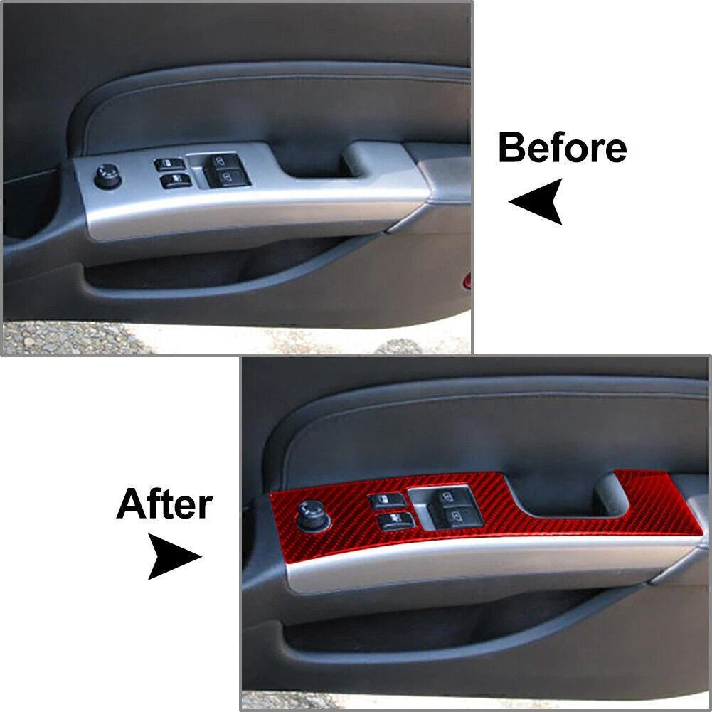 Carbon Fiber Window Lift Switch Panel Cover for Nissan 350Z (2003-2009)