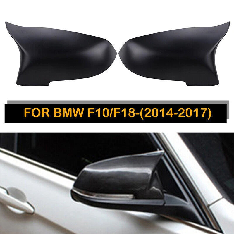 Matte Rearview Mirror Cover Caps for BMW 5 6 7 Series F06 F10 F12 F13 F01 F02 (2010-2017)