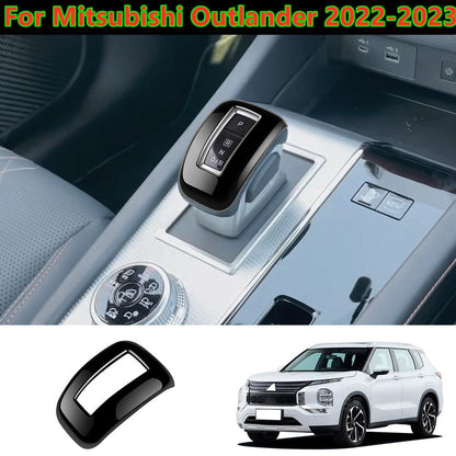 Glossy Black Gear Shift Knob Cover Cap Trim for Mitsubishi Outlander(2022–2023)