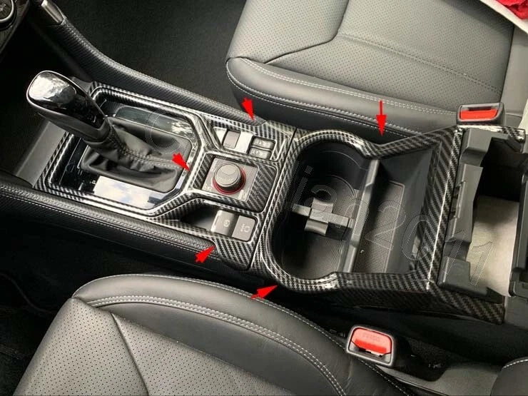 Inner Water Cup Holder Gear Panel Set Cover Trim for Subaru Forester (2019-2023)