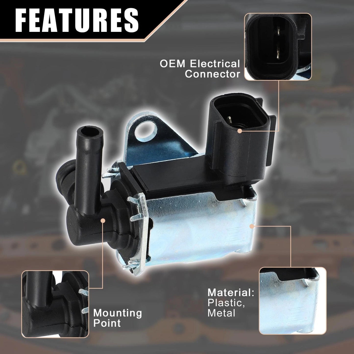 Canister Purge Solenoid Valve for Honda Civic CR-V Acura RSX