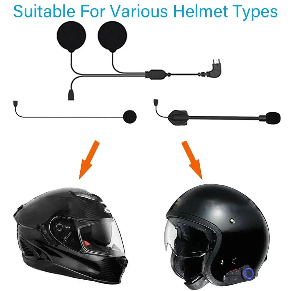 Maxto M3S Motorcycle Helmet Headset Intercom with 2K Video Recorder