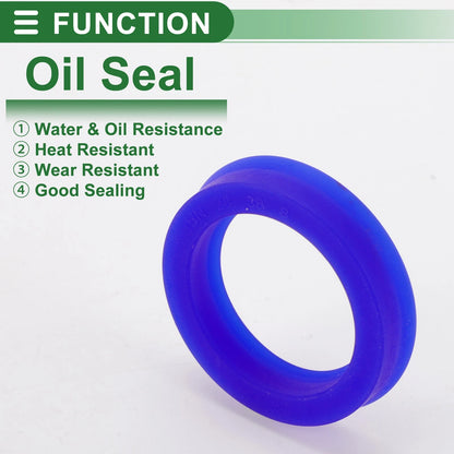 Oil Seal 28x38x8mm Rotary Shaft Seal TPU Blue 5 Pcs for Make Model
